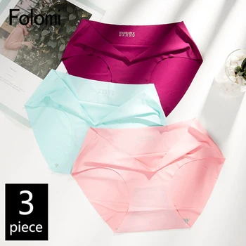 

3 pcs/lot Seamless Panties No Show Briefs Comfort Women Underwear Panties Low Waist Lingerie