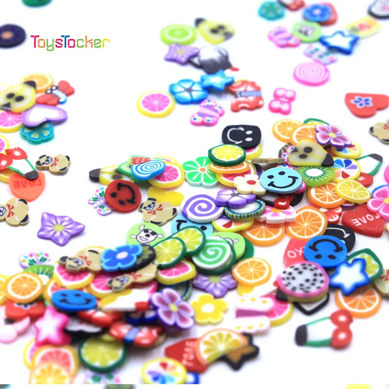 1 bag New 3D Polymer Clay Tiny Fimo Fruit slices Wheel Nail Art DIY Designs Decorations For Children Handmade | Игрушки и хобби