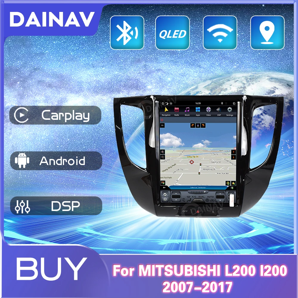 

Android Tesla Style Car Radio PX6 GPS Navigation For MITSUBISHI L200 I200 2007-2017 Auto Stereo Tape Recorder Multimedia Player