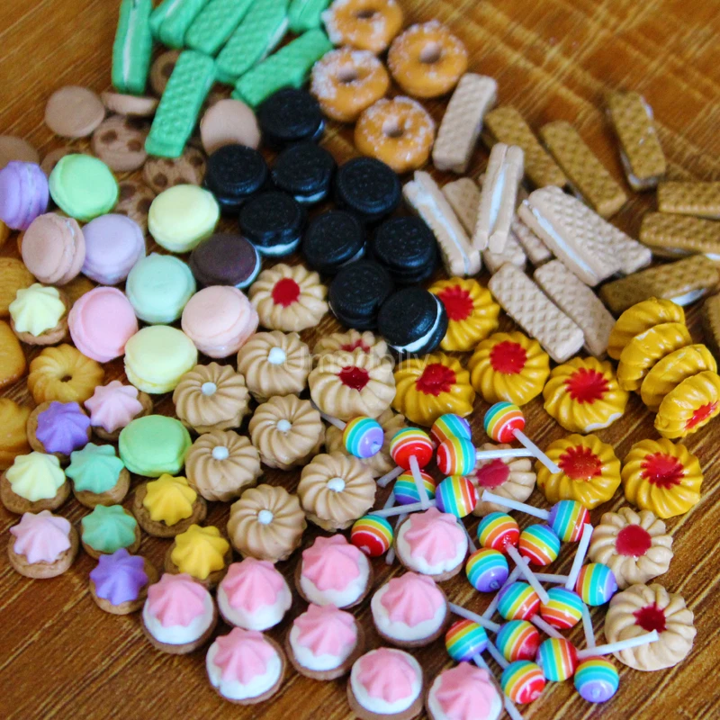 1:12 Scale Miniature Dollhouse Dessert Cookies Pretend Play Mini Macaron for BJD Doll Food Toy Kitchen Accessories Pretend Food Toys Pretend Kitchen Toys Kitchen Toys Doll House Toys