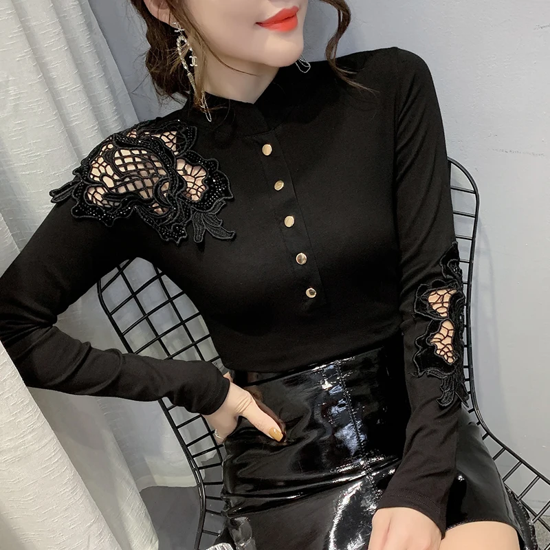 Модная пикантная Лоскутная Женская футболка с длинным рукавом Camiseta Mujer уличная