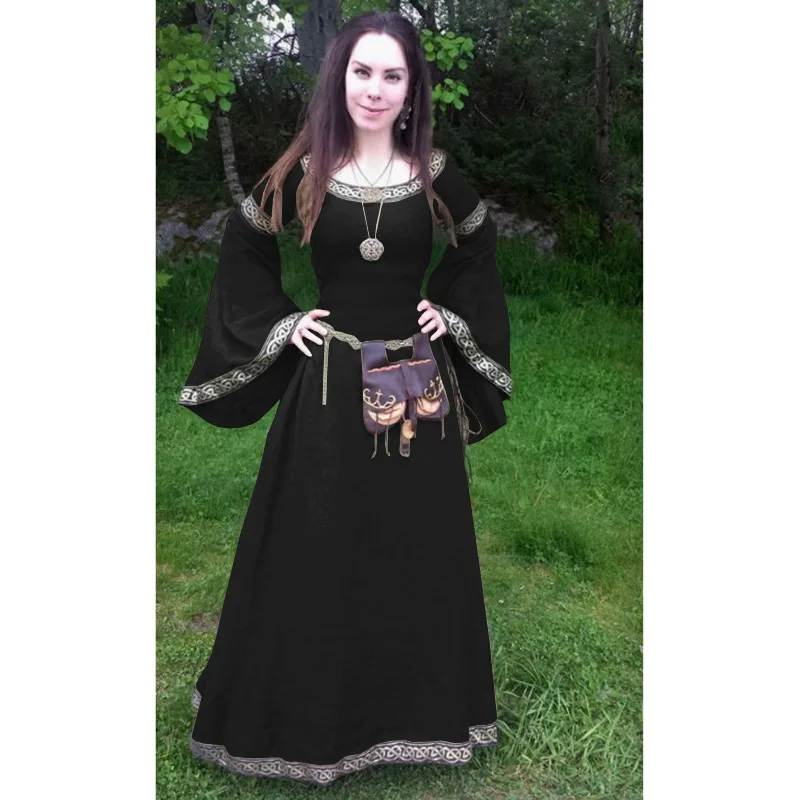 Средневековые вечерние платья-туника в стиле ретро, женское платье с расклешенными рукавами и принтом «Ренессанс», платье лолиты, платье королевской принцессы в готическом стиле, Vestidos 5XL