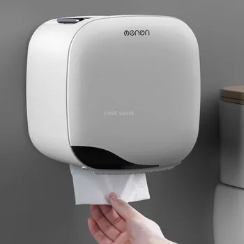 

Toilet Paper Box Tissue Box Punch-Free Chart Drum Paper Toilet Waterproof Toilet Paper Storage Box Paper Towel Holder