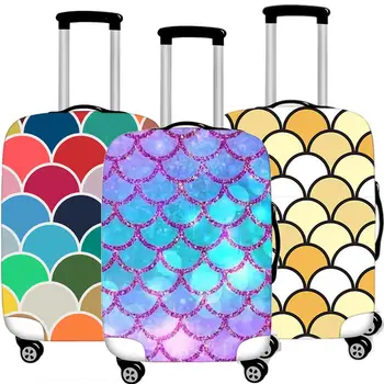 

Travel Accessories Creative Fish Scale Luggage Case Protective Cover Waterproof Elastic Suitcase Dust Case Apply 18-32 Inch