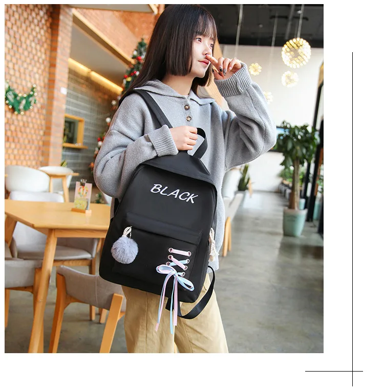 4 шт./компл. модная школьная сумка Школьный рюкзак для девочек Mochila Feminina Рюкзаки Женские школьные сумки для подростков школьные сумки WBS757