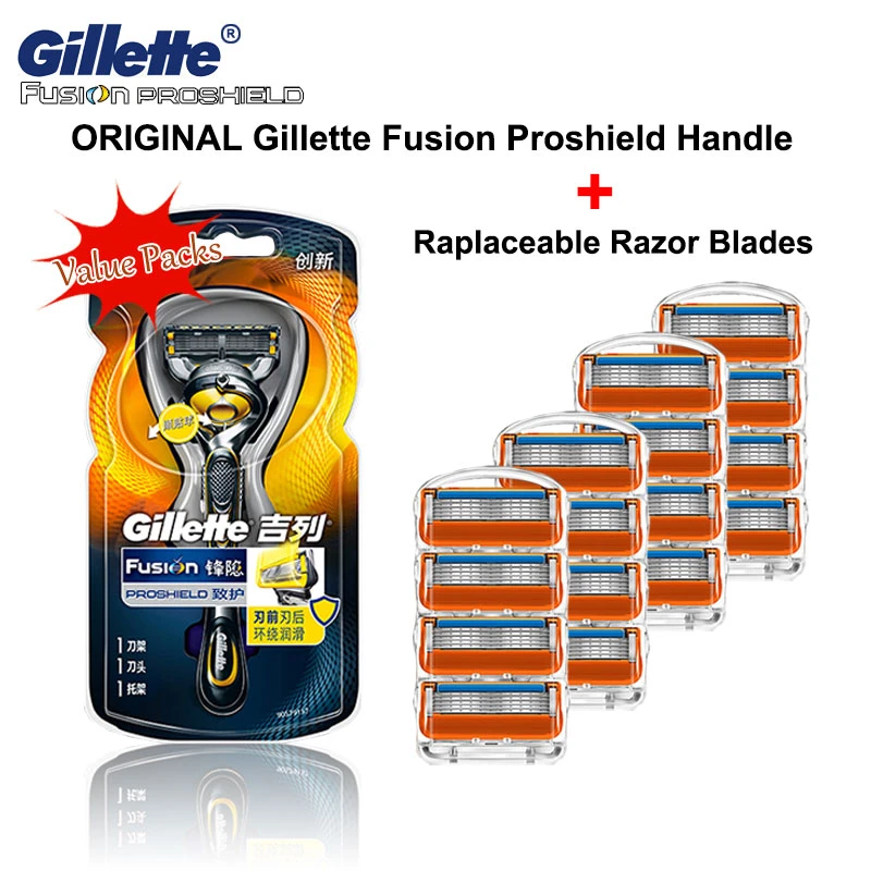 Мужская бритва Gillette Fusion Proshield ручная Бритвенная кассета с 5 слойной заменяемой