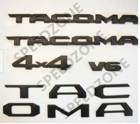 10 шт.- для Марка Toyota Tacoma бирка матовая черная дверь эмблема наклейка бейдж табличка - Цвет: 10pcs