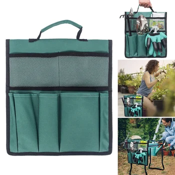 

Portable Oxford Garden Kneeler Seat Side Pocket Tool Bag Outdoor Work Cart for Knee Stool Gardening Tools Storage Pouchs