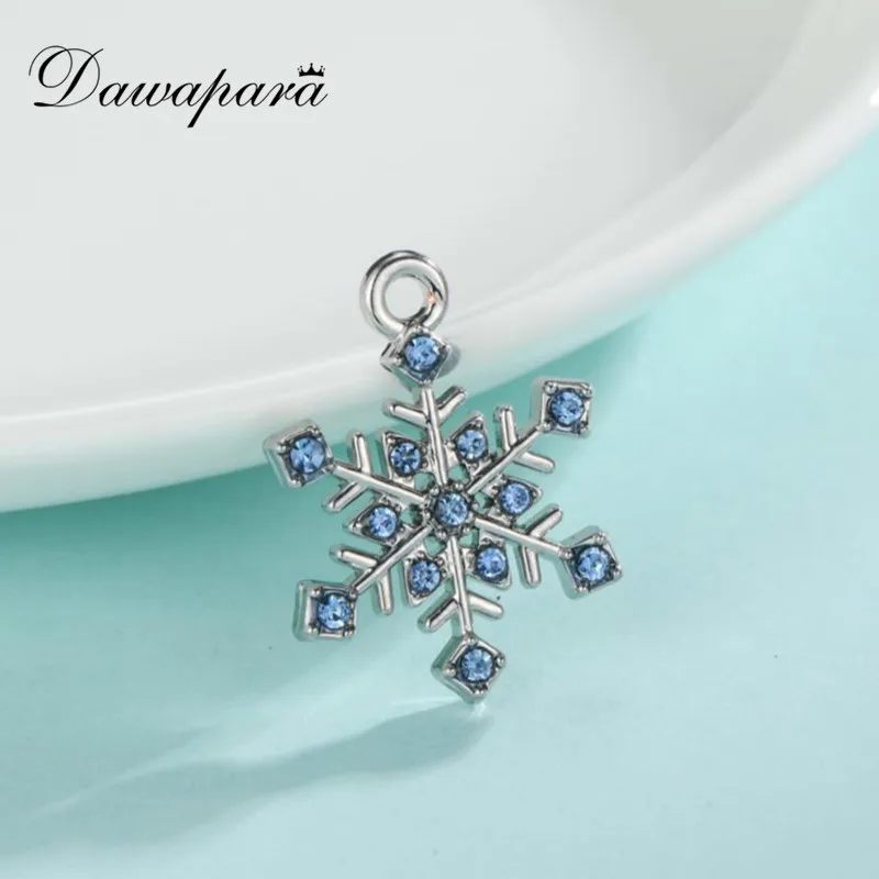 

Dawapara Snowflake Charms Earrings/neckalces Hot Selling Christmas Gifts for Women Rhinestone Fashion Jewelry 5pcs