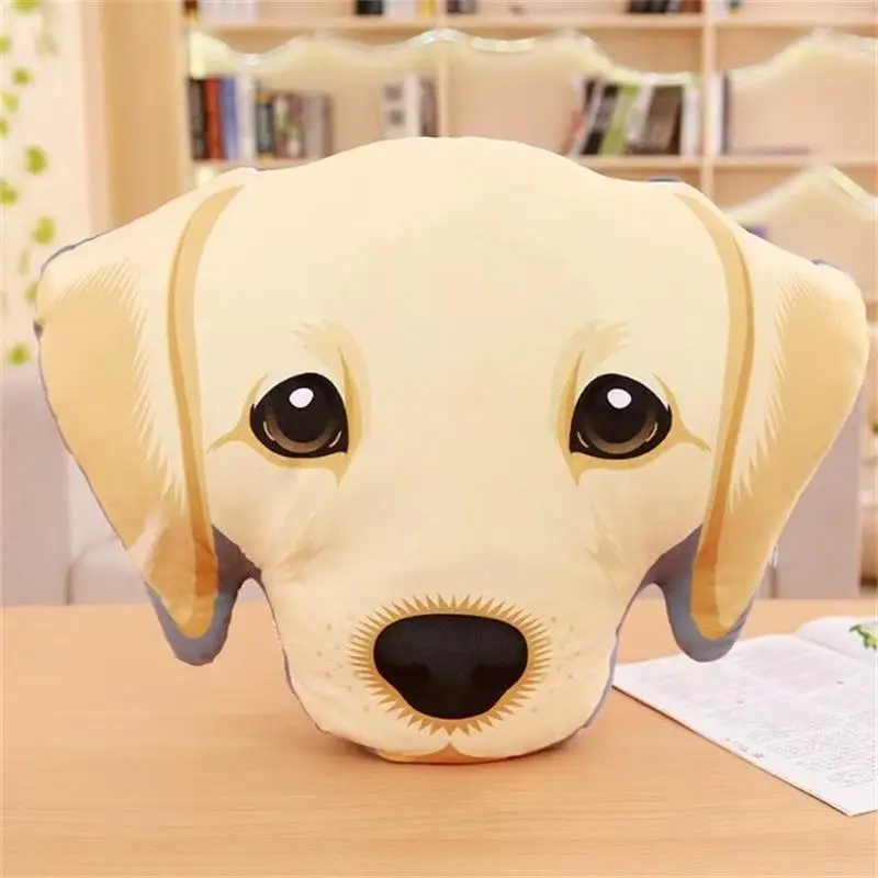 Creative simulation of Husky dog expression pillow 3D dog head pillow plush toy sofa stuffed animals cushion