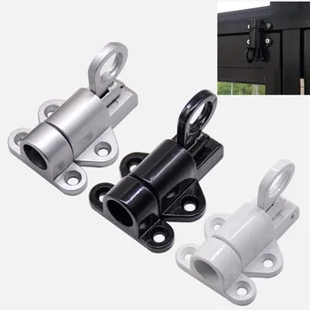 

Security door gate latch Aluminum Pull Ring Spring Bounce window Bolt Self-closing Hasp Sliding Lock window door Hardware