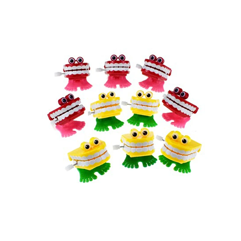 

Red Yellow Clockwork Winding Band eye Jumping teeth Ghost tooth Halloween Christmas small gift