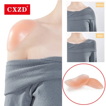 

CXZD Soft Padded Shoulder Push-up Cushions Reusable Self-Adhesive Non-slip Silicone Shoulder Enhancer Clothes Accessories