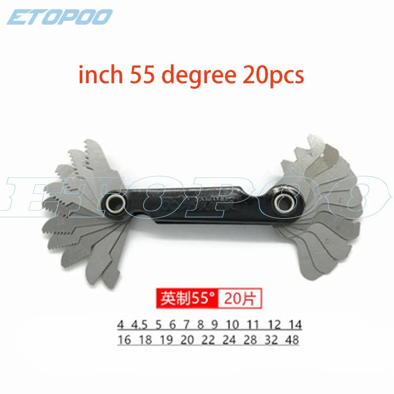 40pcs Thread Measuring Gage 60 Degree Whitworth Metric Screw Thread Pitch GaDC 40pcs Thread Measuring Gage 60 Degree Whitworth Metric Screw Thread Pitch GaDC