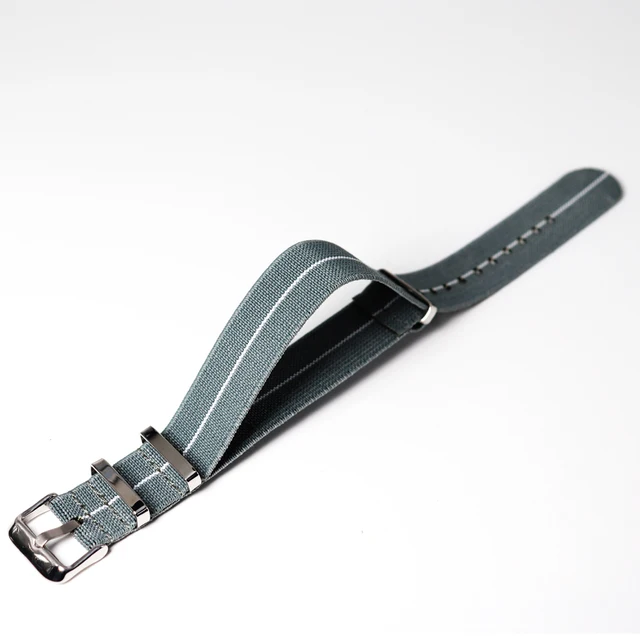 Nylon Nato Strap for Seiko Casio Watch Samsung Galaxy Watch Strap 20mm 22mm Strap for Samsung Active 2 Watch Strap Universal Grey White-S