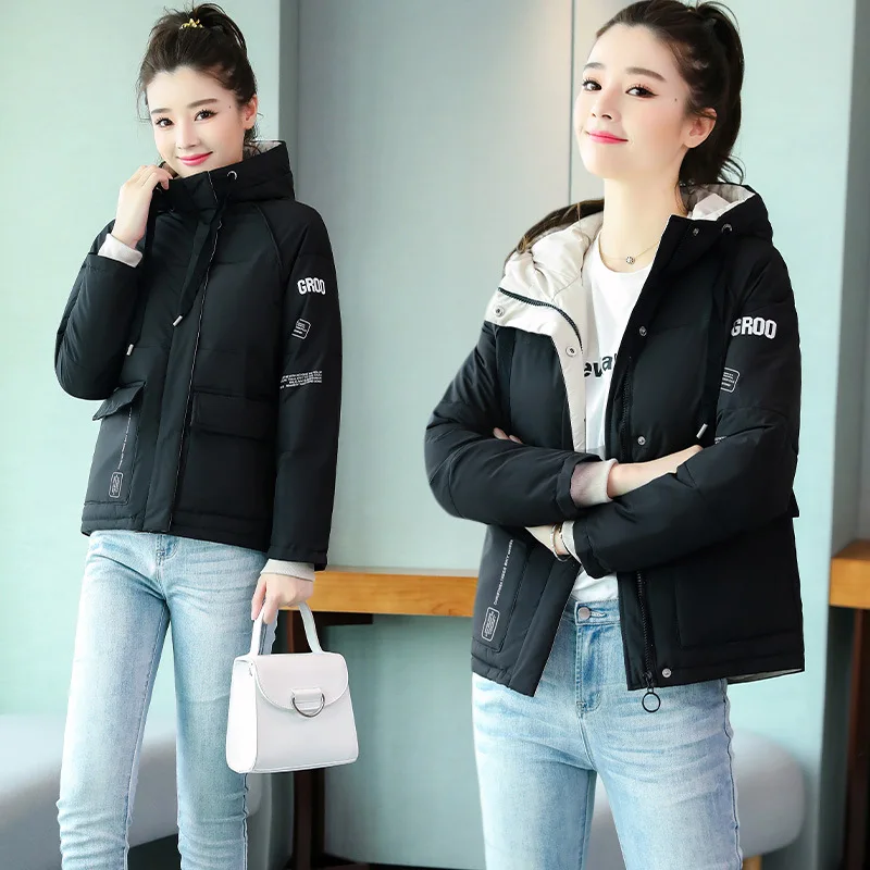

Cotton-padded Clothes WOMEN'S Coat Winter New Style Korean-style WOMEN'S Wear 2019-Hooded Short Slimming Clothing Cotton Coat Wo