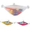 Net Bath Toy Triangle Support Holder Mesh Cloth Drain Bag Multi-function Bathroom Storage Bag Kids Baby Mesh Bathroom Organiser 1
