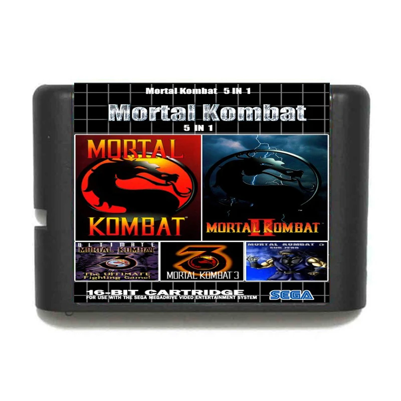 Коллекция игр Mortal Kombat 1 2 3 4 5 для Sega MegaDrive и Genesis | Электроника