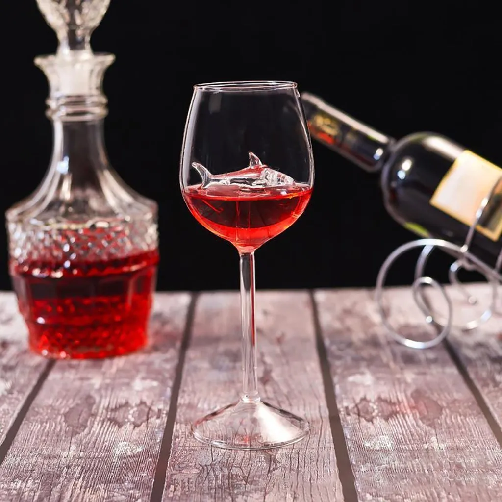 2 шт стеклянная чашка, европейская Хрустальная стеклянная Акула, красное вино, стеклянная чашка, стеклянная бутылка вина, высокий каблук, Акула, красная винная чашка, свадебный подарок