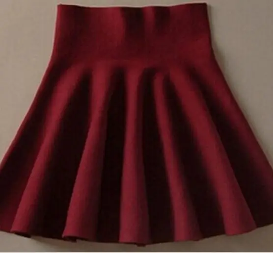 Трикотажная мини-юбка для бега, сексуальная школьная плиссированная, весна-лето, уличная одежда из хлопка, клетчатые черные красные юбки с высокой талией - Цвет: wine red