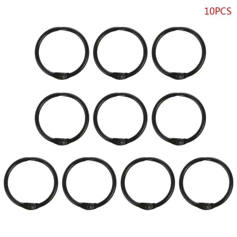 10pcs Metal Loose Leaf Binder Ring Book Hoops DIY Albums School Office Craft Book Binding Hoops Office Binding Supplies - Цвет: 2