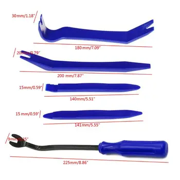 

5Pcs/set Car Panel Dash Removal Tools Automobile Nail Puller Radio Audio Clip NEW