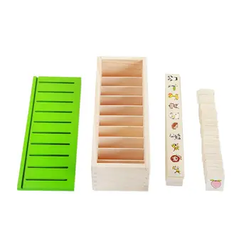 

Montessori Puzzle Learning Toys Knowledge Classification Box Wooden Toys Children 72XC