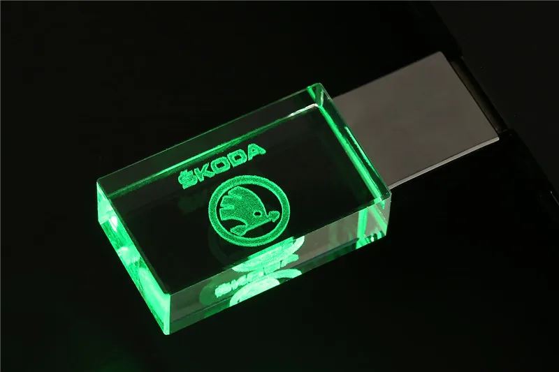 JASTER Skoda логотип Кристалл+ металлический USB флэш-накопитель Флешка 4 ГБ 8 ГБ 16 ГБ 32 ГБ 64 Гб 128 Гб внешний накопитель карта памяти u диск