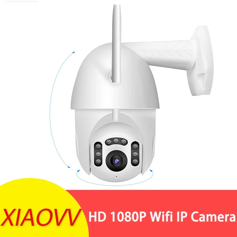 

Xiaovv Smart Wifi IP Camera Outdoor IP66 Security Wireless IP Camera ONVIF Support 8 LEDS Infrared Night Version EU Plug