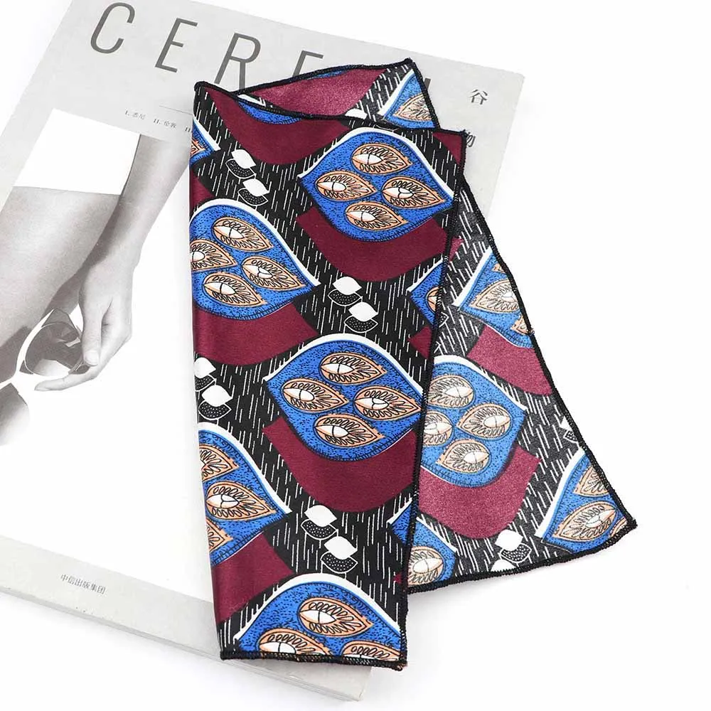 Мужской дизайн носовой платок Пейсли полиэстер цветочные карманные квадратные носовые платки бизнес платок в стиле кэжуал повседневные рубашки аксессуары - Цвет: 1