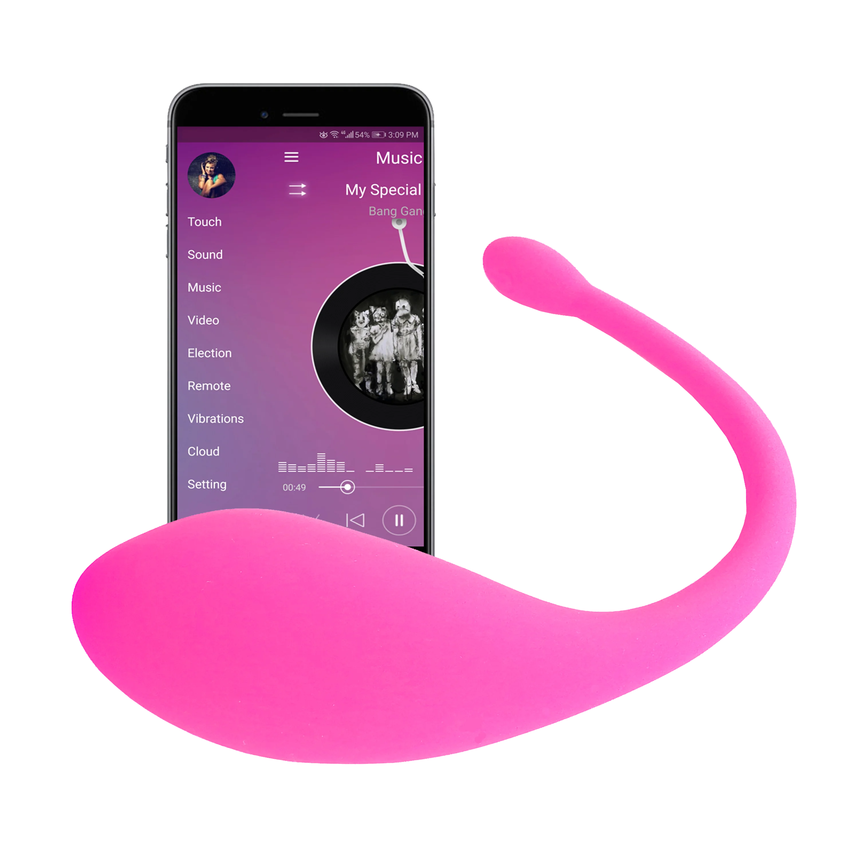 Dolp Wearable Massager, Vibes, App Smart Vibrator Device Bluetooth Remote Control Massaging Tool Waterproof Quiet Powerful