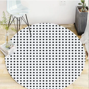 

NEW Cozy soft round rug for bedroom home living room Modern geometric patterns printed children playing carpet 5 sizes 60-150cm