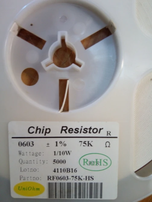Smd 0603 1/10w 49,9 k 75k резистор проволочного чипа
