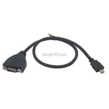 

50cm Micro HD-MI Male to HD-MI Female Extension Cable with Screw Panel Mount