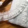 Cinta de bordado de encaje blanco y negro de 7CM de ancho, adorno de volantes elástico, Collar, ropa, costura, falda, sombreros, adornos DIY ► Foto 3/5