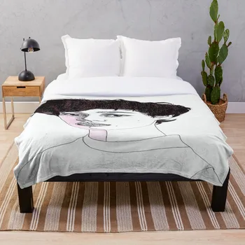

Pink Girl Throw Blanket Soft Sherpa Blanket Bed Sheet Single Knee Blanket Office Nap Blanket