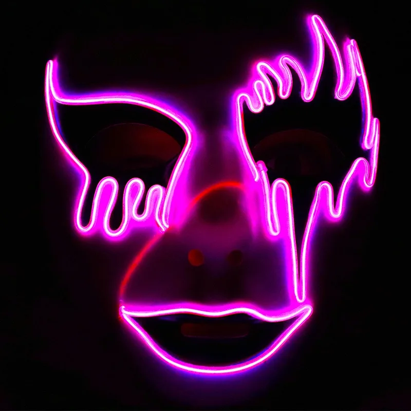 

Mask LED Maske Light Up Party Masks Neon Maska Cosplay Mascara Horror Mascarillas Glow In Dark Masque