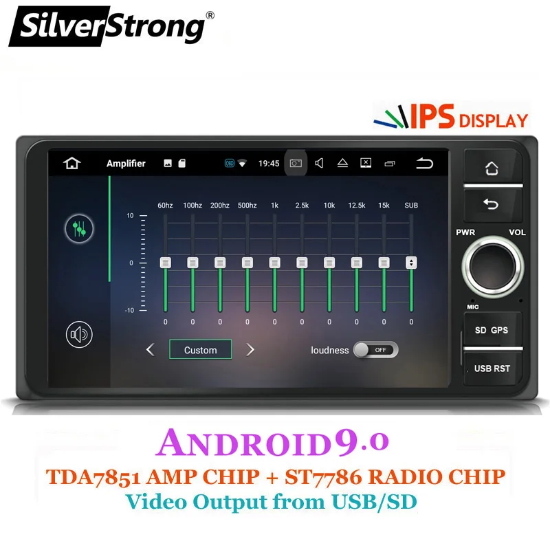 Cheap SilverStrong Universal 7inch Android9.0 Radio Car 2din DVD for Corolla e120 For Toyota RAV4 Hilux Fortuner Innova Prado 4