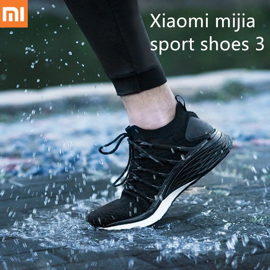  Xiaomi Mijia Sneaker 3 Running Shoes Fishbone Lock System Elastic Knit Vamp Shock-absorbing Men Spo