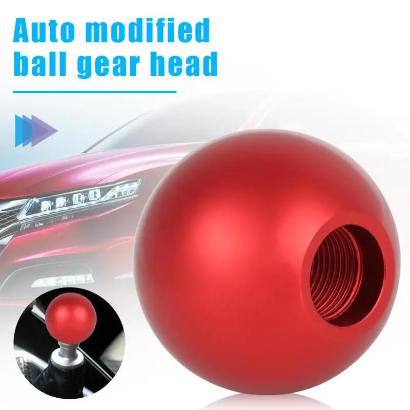 Car Gear Shift Knob Ball Shape Universal Manual Lever Stick Shifter Adapters Red Car Gear Shift Knob Ball Shape Universal Manual Lever Stick Shifter Adapters Red