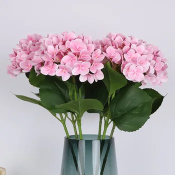 

Flower with Imitation Flowers 3D Printing Handfeel Moisturizing Hydrangea Home Hotel Restaurant Decoration Hydrangea Artificial