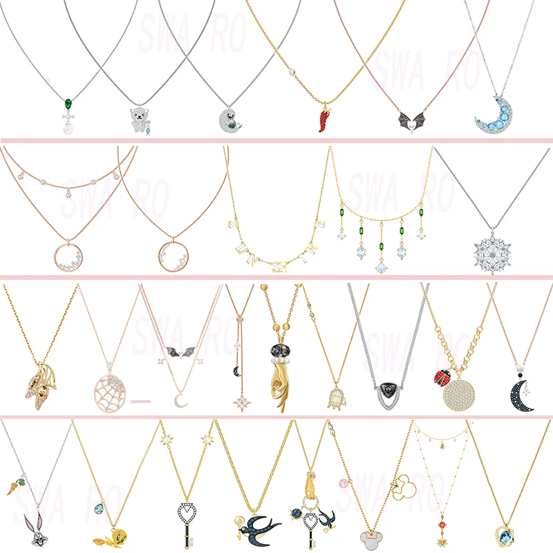 

SWA 2019 Fashion New Lucky Tarot World Mystery Hand. Swallow. Seal. Polar Bear Pattern Crystal Female Romantic Jewelry Gift