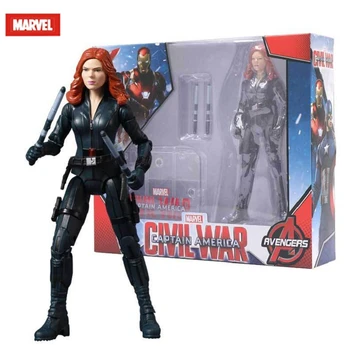 

18CM Marvel Hero Black Widow Action Figure Model Boxed Avengers Titan Hero Hawkeye Spiderman Captain Boy Birthday Gift