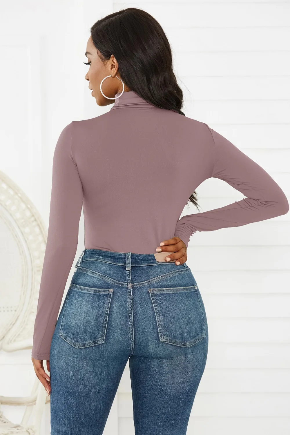 Sexy turtleneck jumpsuit women bodysuit party club high street pants ladies jumpsuit solid long sleeve bodycon female tops bodys