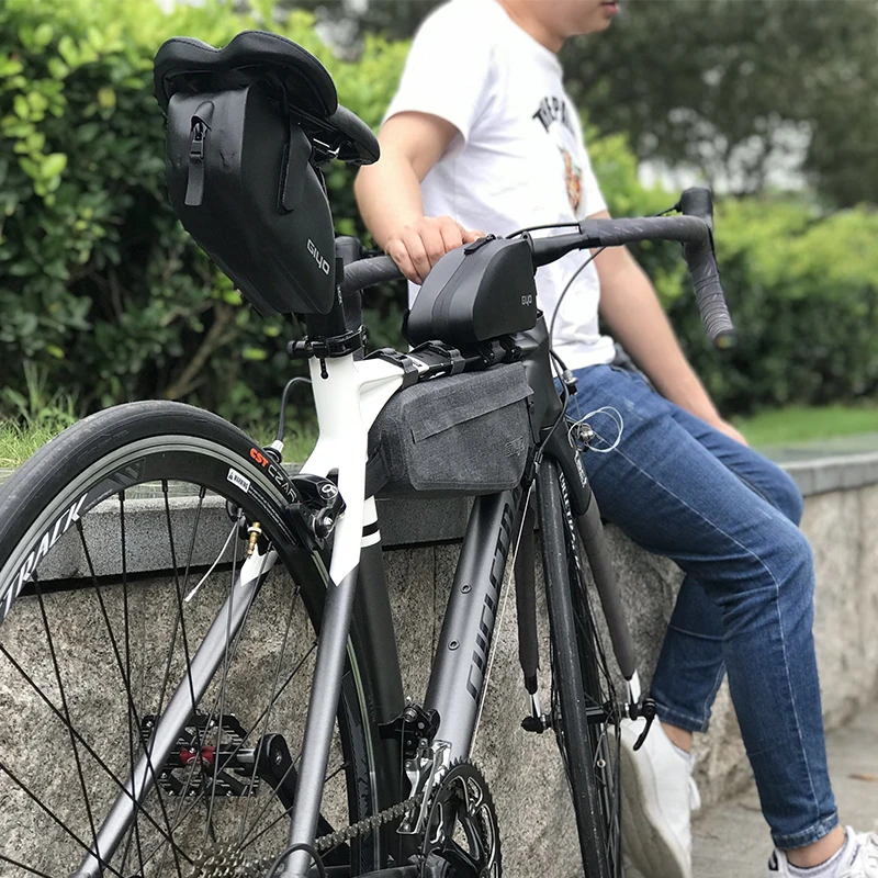GIYO водонепроницаемая сумка для велосипеда Чехол Дорожный MTB сумка на велосипедную раму сумка аксессуары велосипедный передний задний подседельная сумка на раму для велоспорта