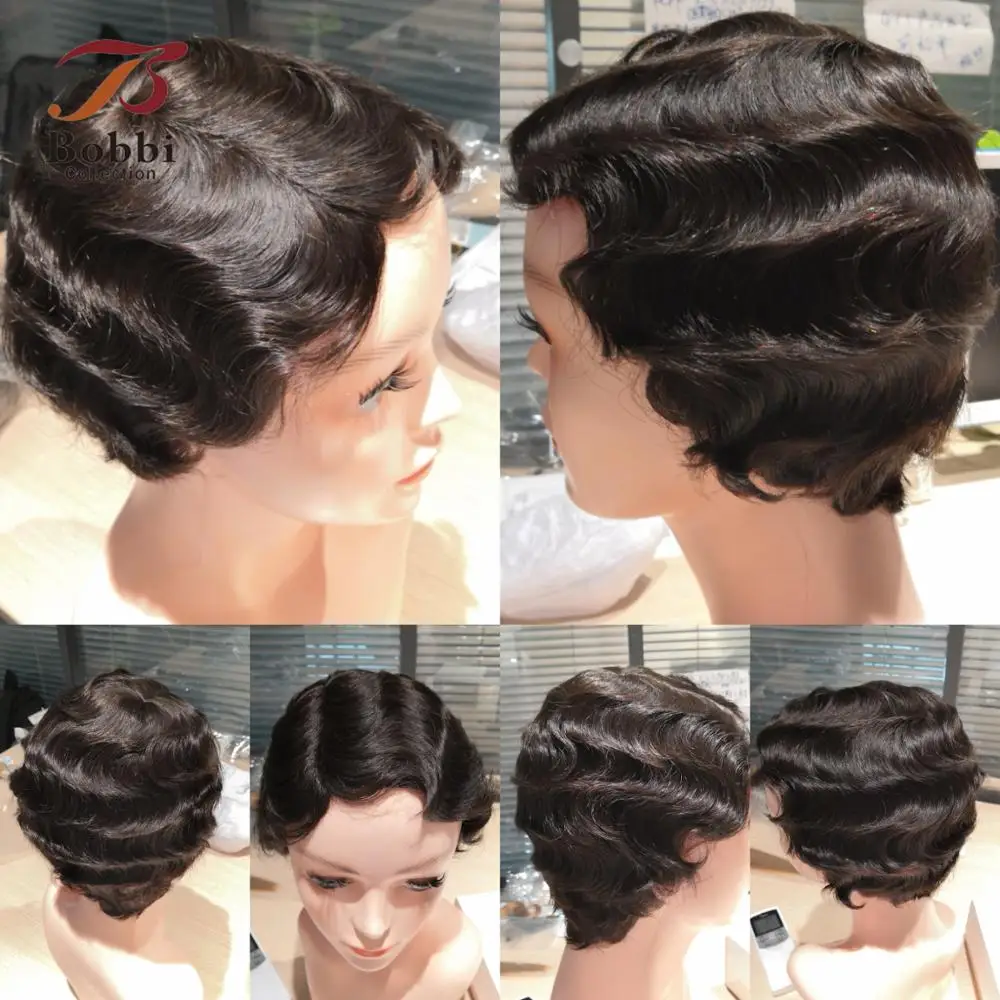 Bobbi коллекция классический стиль парик натуральный черный цвет короткий