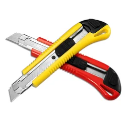 Coupe papier à verrouillage automatique, couteau utilitaire en alliage de grande taille avec lame de rechange outils de papeterie scolaires et de bureau de haute qualité 