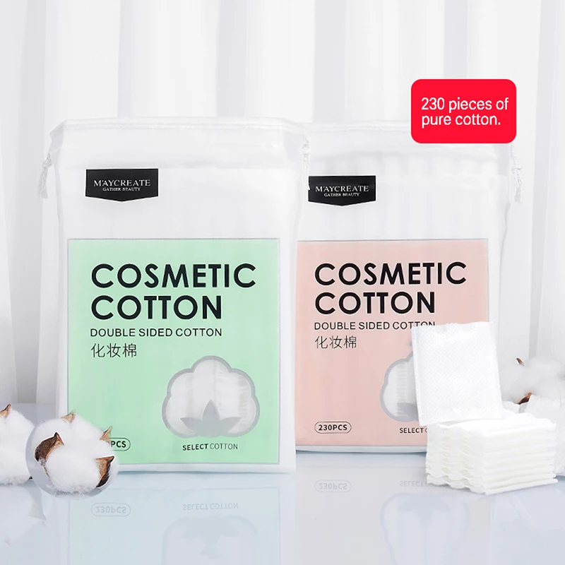 

230Pcs Soft Skin-friendly Makeup Cotton Pads Thin And Light Comfortable Dry And Wet Dual-Use Makeup Remover Pad New