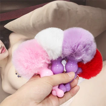Sex Toys Soft Butt Beads Anal Plug Sex Rabbit Tail Butt Plug Erotic Toys For Woman Adult Tail Flirting Buttplug Masturbator Shop 2
