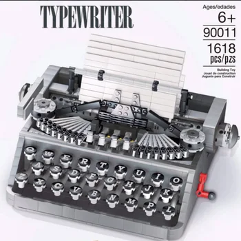 

1618 PCS creative ideals Nostalgic MOC Typewriter building blocks bricks education toys for kids christmas diy 2020 gift